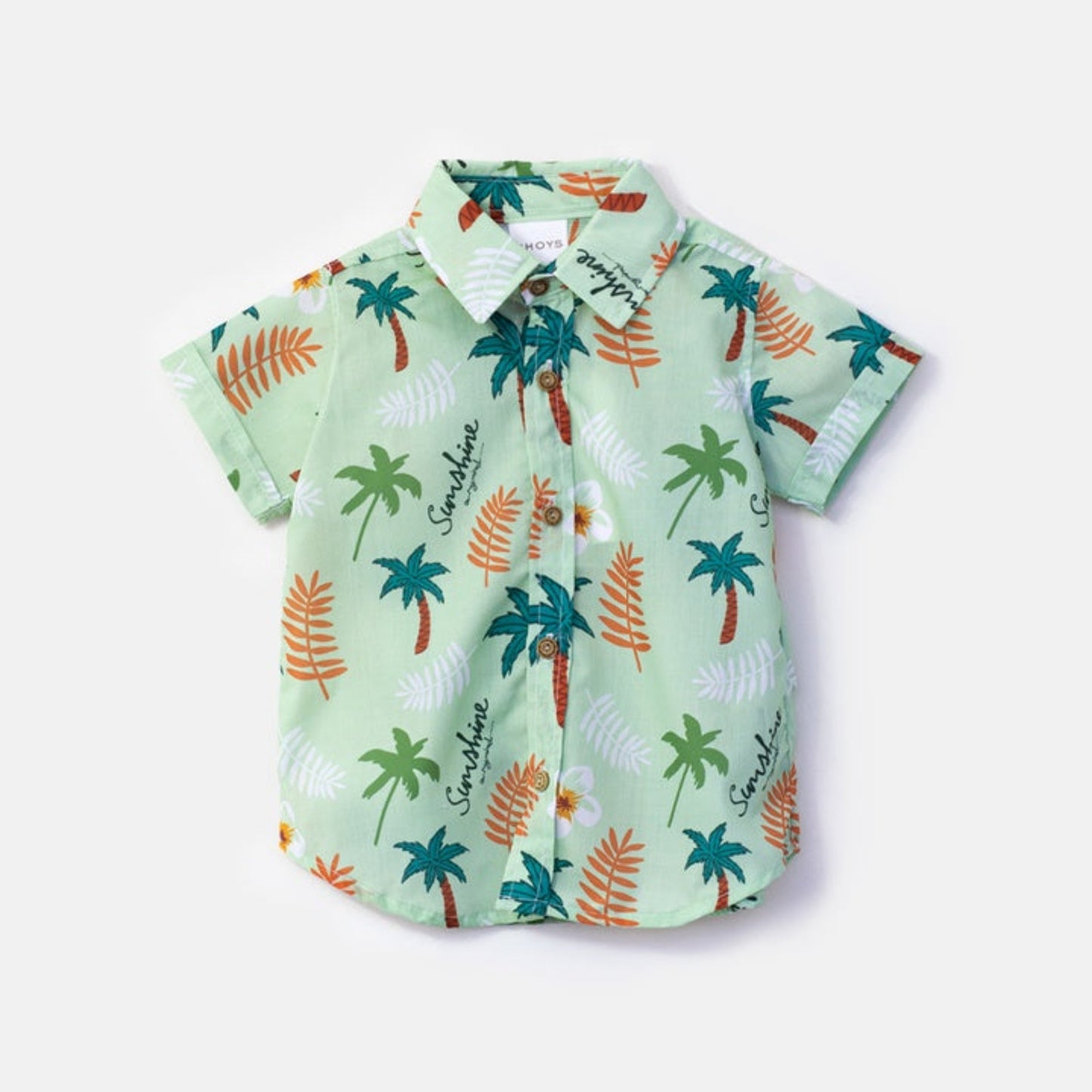 Choys | Kids' Tropical Palm Tree Print Shirt | 15E3