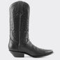 7 Leguas | Men's Black Leather Cowboy Boot with Leather Sole | 1041-AM