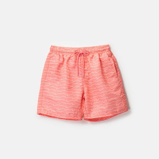 Choys | Kids' Coral Wave Pattern Swim Trunks | 19E3