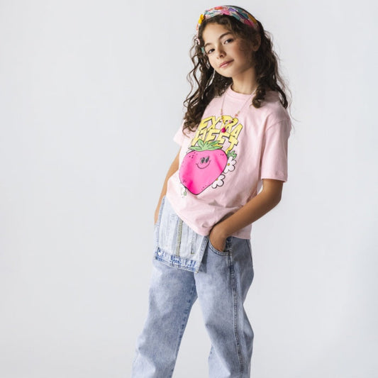 Choys | Girls' Pink Strawberry Top | 9C2