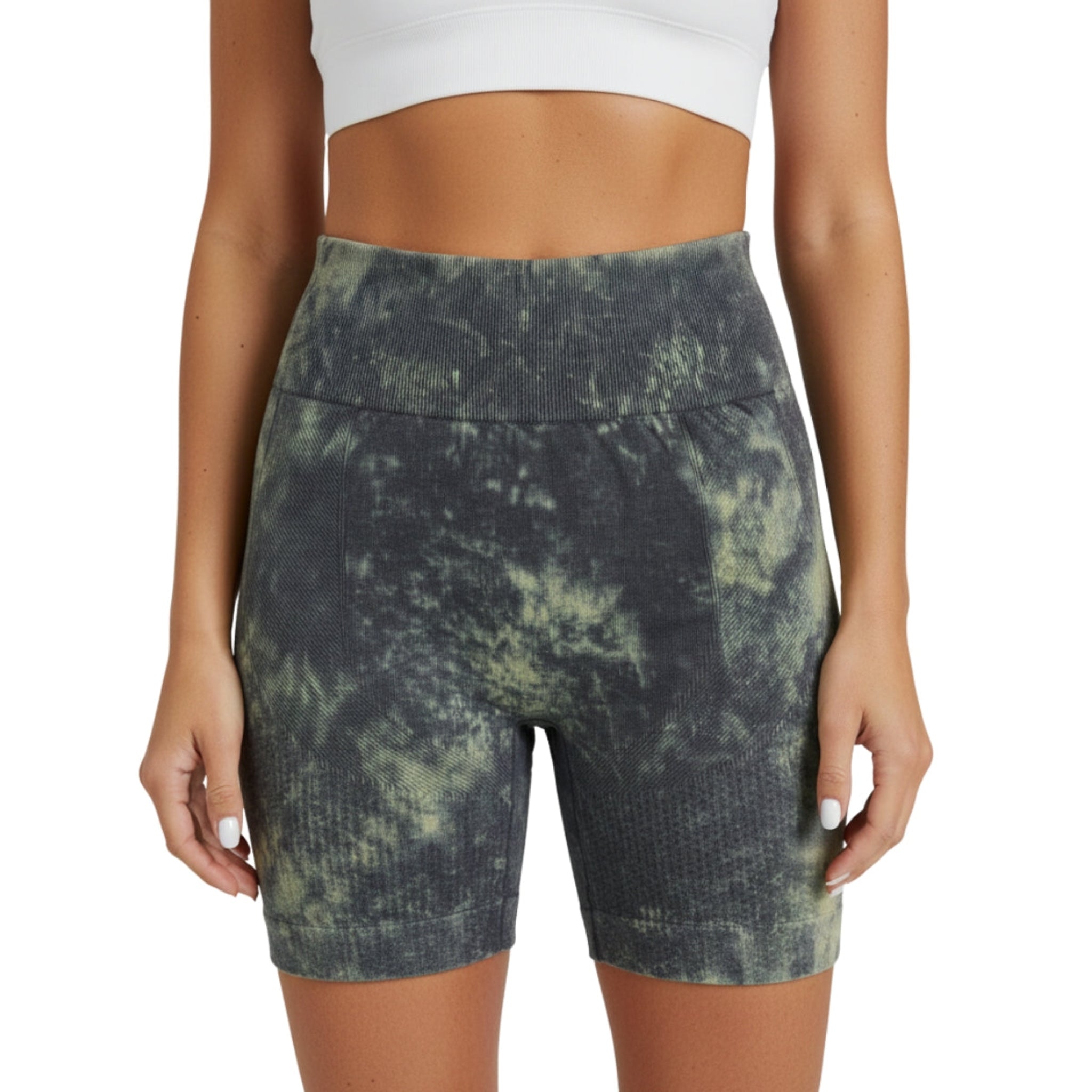 GDA Seamless | Seamless Push-Up Sports Shorts | Oxford Wash