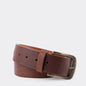 7 Leguas | Men's Classic Soft Ochre Vachetta Leather Belt | 10-C