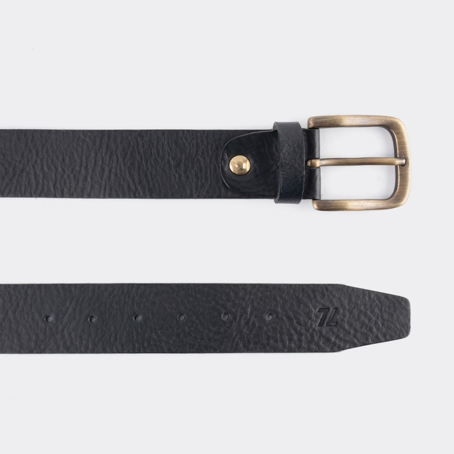 7 Leguas | Men's Classic Soft Vachetta Leather Belt Style 10-B | Black