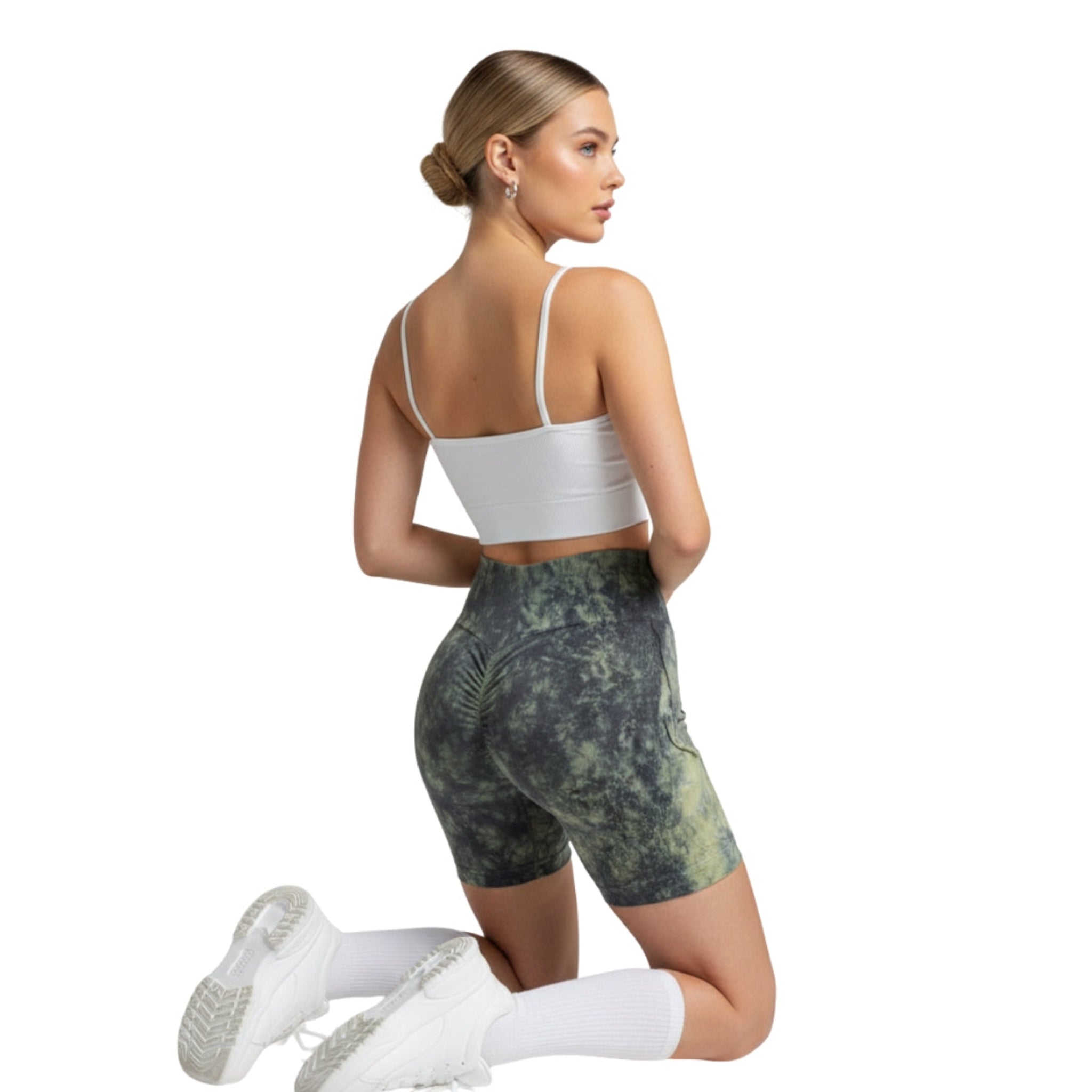 GDA Seamless | Seamless Push-Up Sports Shorts | Oxford Wash