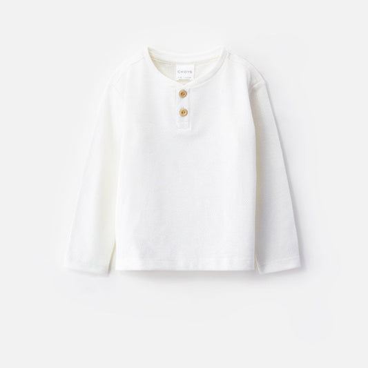 Choys | Kids Long Sleeve Henley Shirt and Slim Fit Pants | 13G2