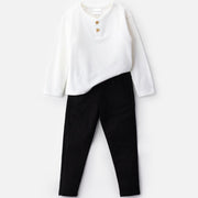 Choys | Kids Long Sleeve Henley Shirt and Slim Fit Pants | 13G2