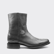 7 Leguas | Men's Leather Cowboy Zip Boot with Leather Sole 11200-E | Black