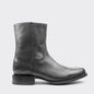 7 Leguas | Men's Leather Cowboy Zip Boot with Leather Sole Black | 11200-E