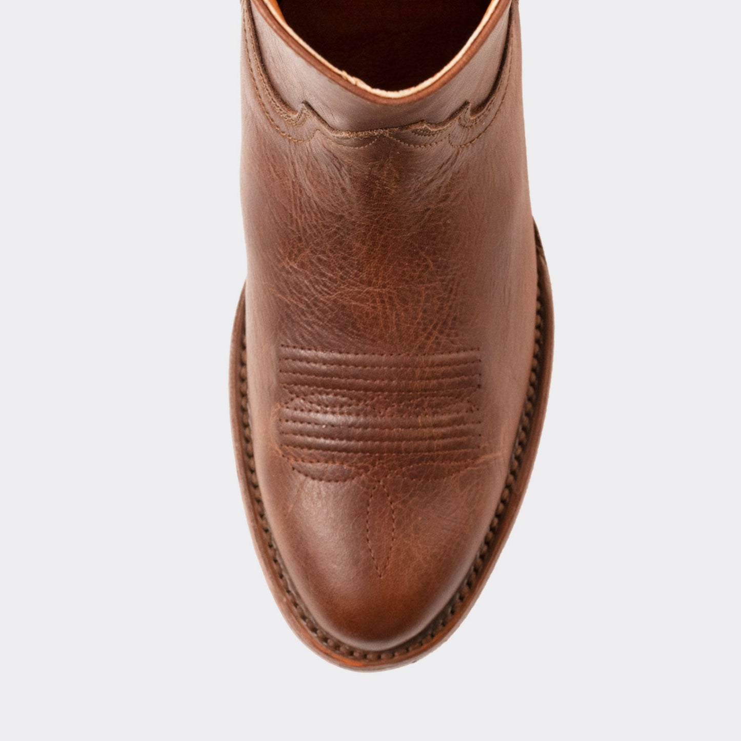 7 Leguas | Men's Leather Cowboy Zip Boot with Leather Sole Whiskey | 11200-M