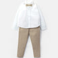 Choys | Kids' Classic White Shirt and Khaki Pants Set | 13G1