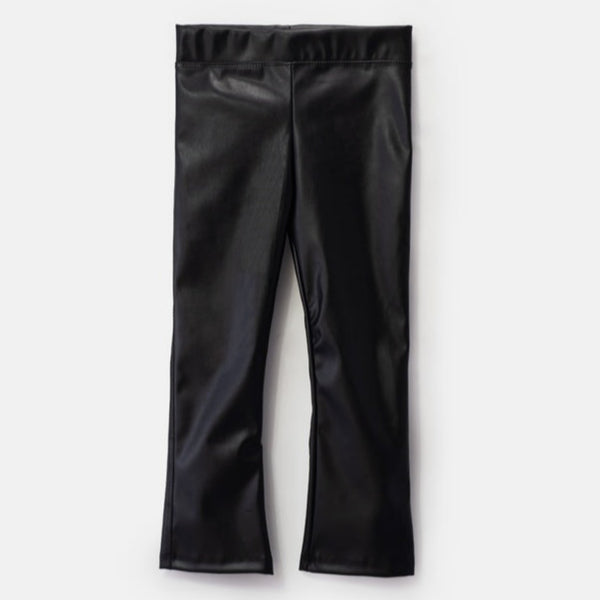 Choys | Girls' Black Faux Leather Leggings | 10K2