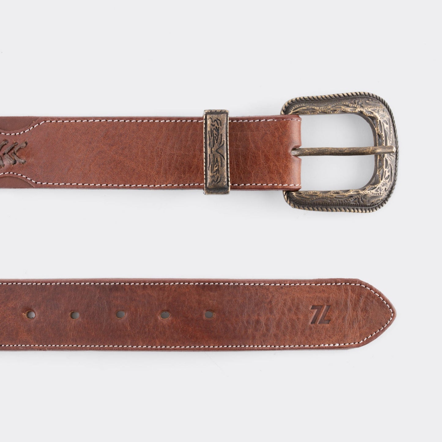 7 Leguas | Men's Cowboy Ochre Vachetta Leather Belt | 11-B