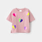 Choys | Pink Top with Vibrant Heart Prints |