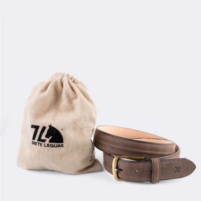 7 Leguas | Men's Casual Brown Dress Belt | 12-A