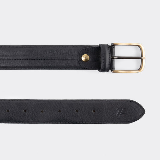 7 Leguas | Men's Casual Dress Black Belt | 12-B