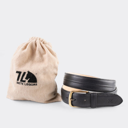 7 Leguas | Men's Casual Dress Black Belt | 12-B