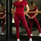 Majo | Mesh-Effect set with Short-Sleeve T-shirt | Red