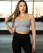 Majo | Solid Leggings Set and Solid Strap Top | Gray-Black