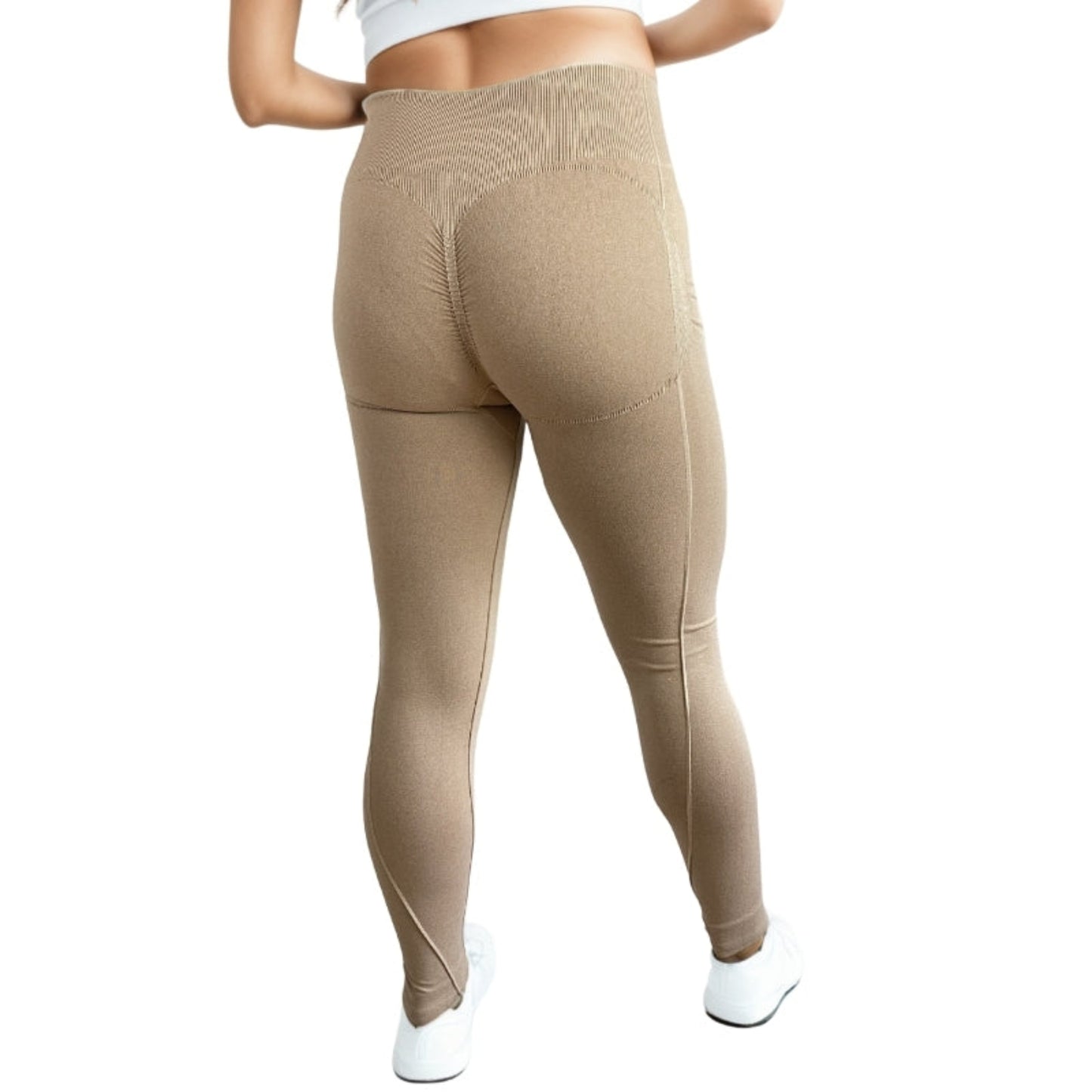 Red Berry | Heathered power leggings with double compression and push-up effect |