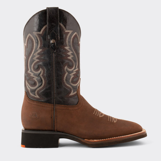 7 Leguas | Men's Brown Leather Rodeo Boot with Light PU Work Sole | 1555-B