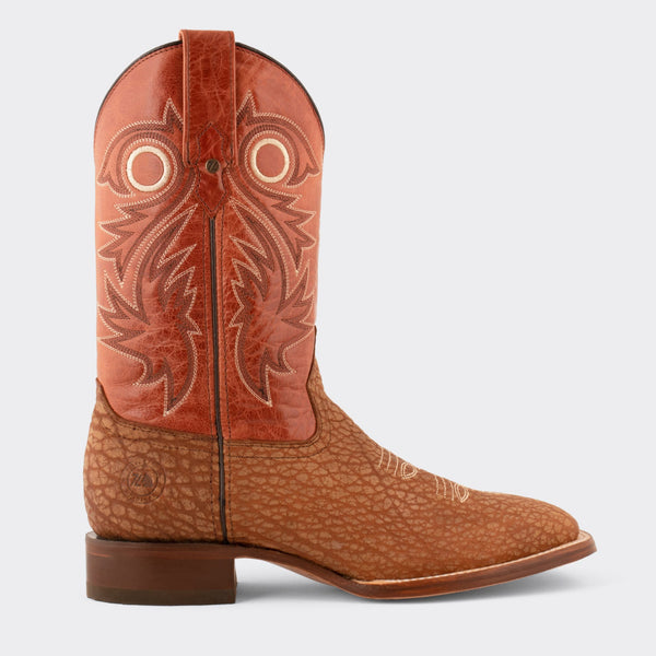 7 Leguas | Men's  Nubuck Bullneck Rodeo Boot with Leather Sole 1557-C | Shedron