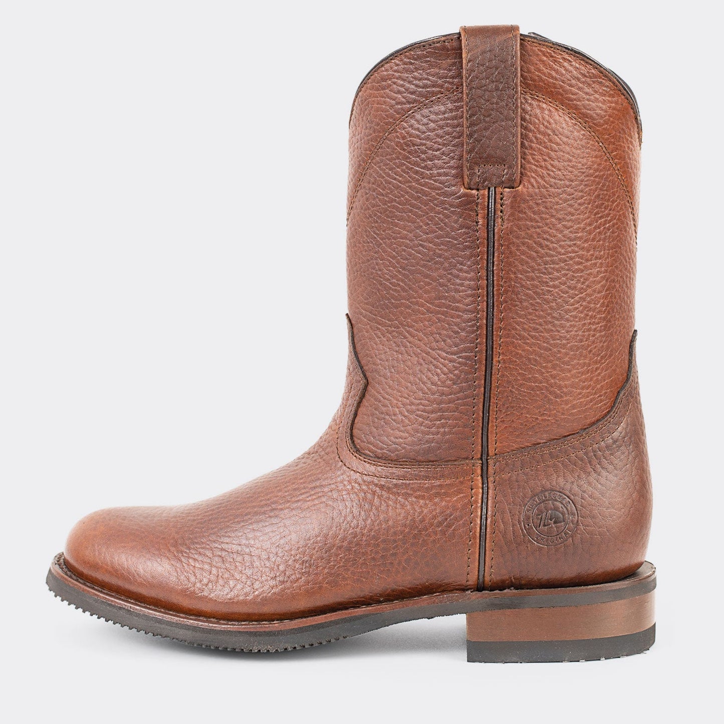 7 Leguas | Men's Leather Zipper Roper Boot with Rubber Sole Ocher | 1677-FA