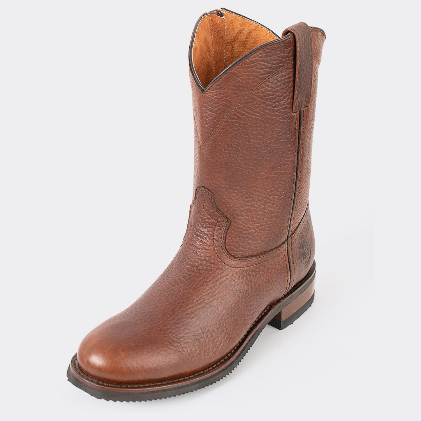 7 Leguas | Men's Leather Zipper Roper Boot with Rubber Sole Ocher | 1677-FA