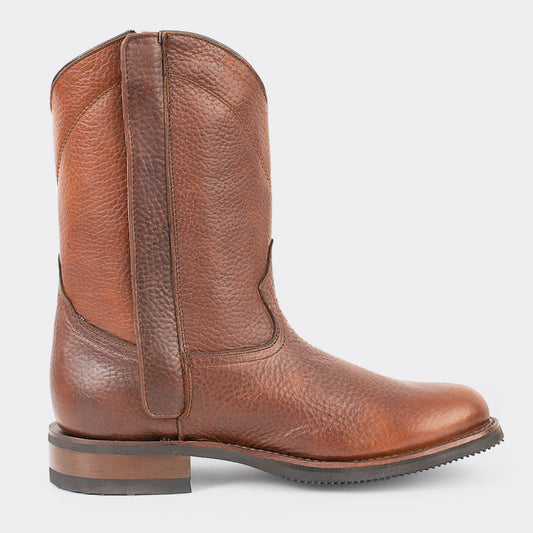 7 Leguas | Men's Leather Zipper Roper Boot with Rubber Sole Ocher | 1677-FA