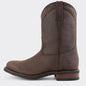 7Leguas | Men's Leather Zipper Roper Boot with Rubber Sole Style 1000 - Color Brown | 1677-EZ