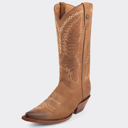 7 Leguas | Men's Terracota Leather Cowboy Boot with Leather Sole | 1748-EJ