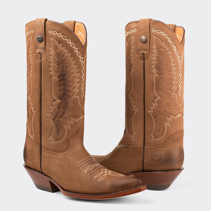 7 Leguas | Men's Terracota Leather Cowboy Boot with Leather Sole | 1748-EJ