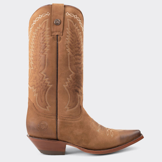 7 Leguas | Men's Terracota Leather Cowboy Boot with Leather Sole | 1748-EJ
