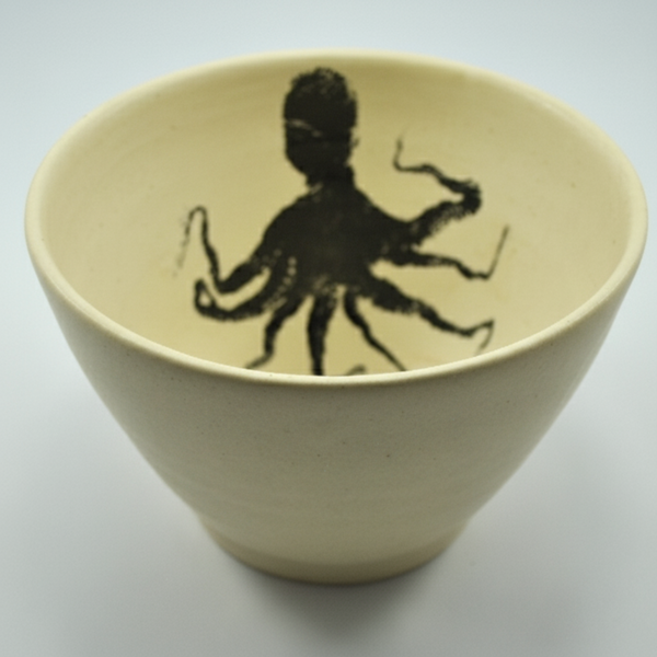 Damar | Individual Octopus Bowl | Black Print