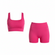Majo | Solid Shorts and Top Set | Pink