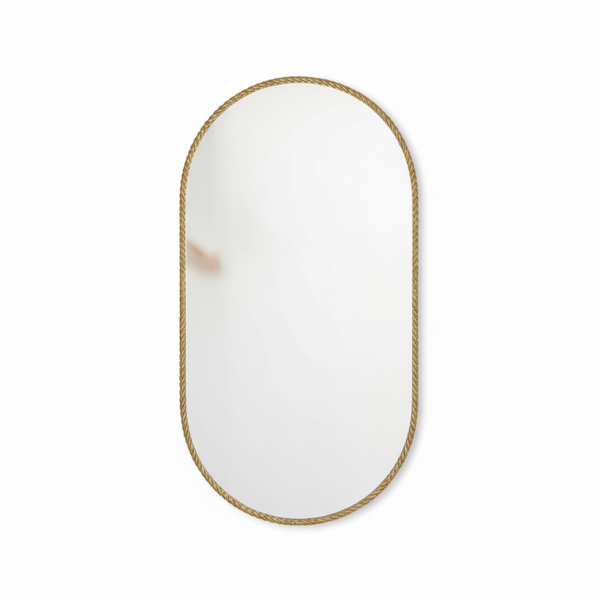 Ornamo | Ovala Chic | Oval Wall Mirror With Metal Frame