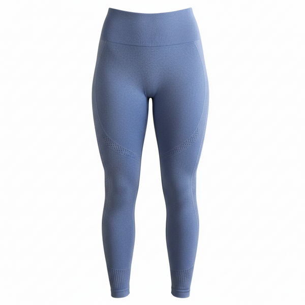 Red Berry | Heathered Leggings with Dotted Side Design and Booty-Enhancing Push-up Effect |