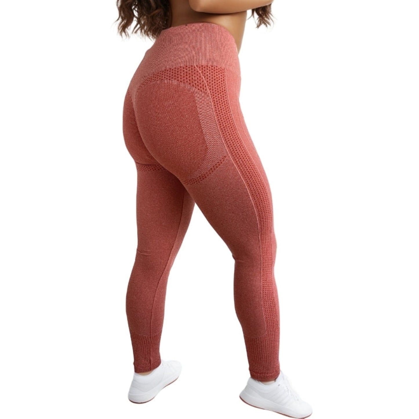 Red Berry | Heathered leggings with dotted side design and booty-enhancing push-up effect |