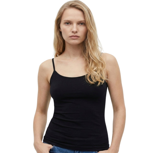 GDA Seamless | Basic Spaghetti Strap Lightweight Top | Black