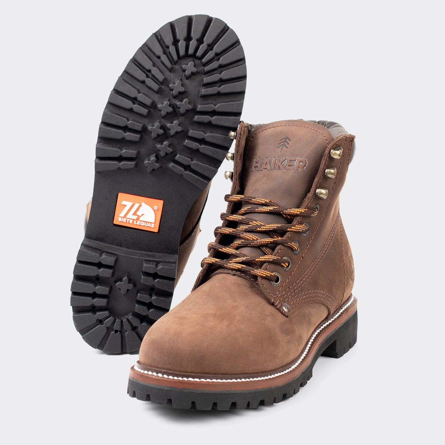 7 Leguas | Men's Maple Leather Work Boot with Rubber Sole | 2413-A