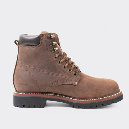 7 Leguas | Men's Maple Leather Work Boot with Rubber Sole | 2413-A