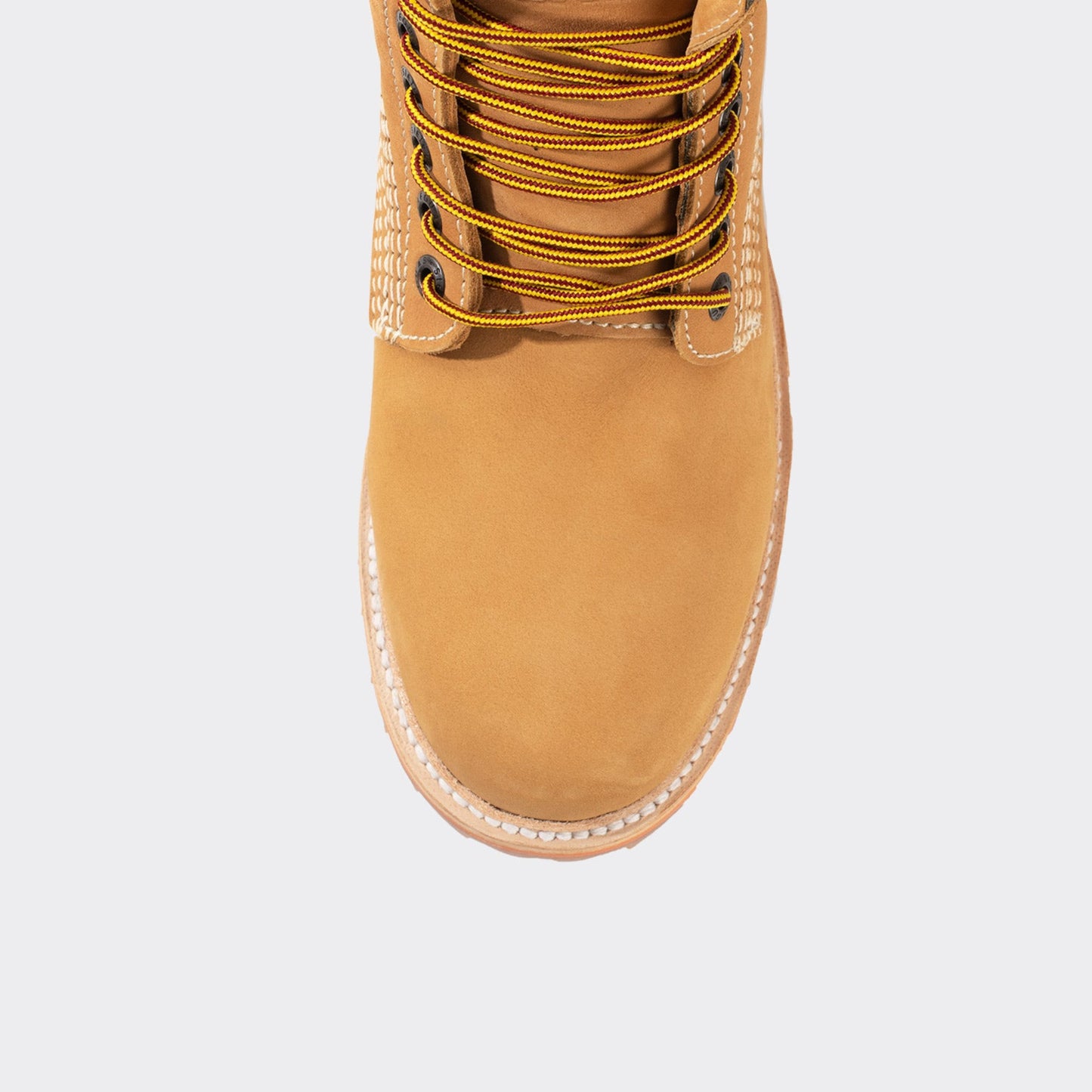 7 Leguas | Men's Yellow Nubuck Leather Work Boot with Rubber Sole | 2415-S