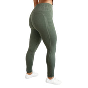 Red Berry | Heathered Power Leggings with Double Compression and Push-up Effect |