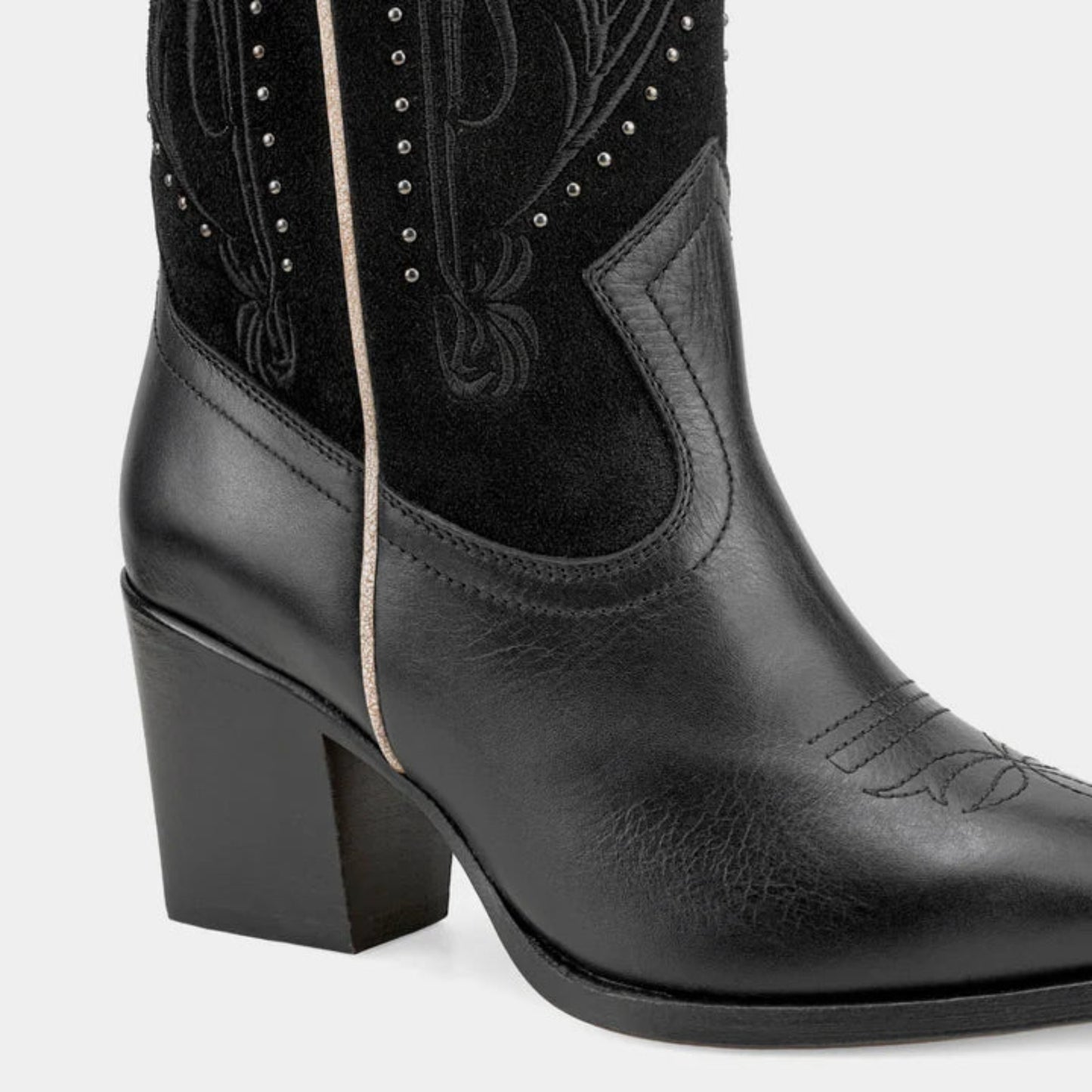 Dante | Women's Western Boots | Fiore Black Suede