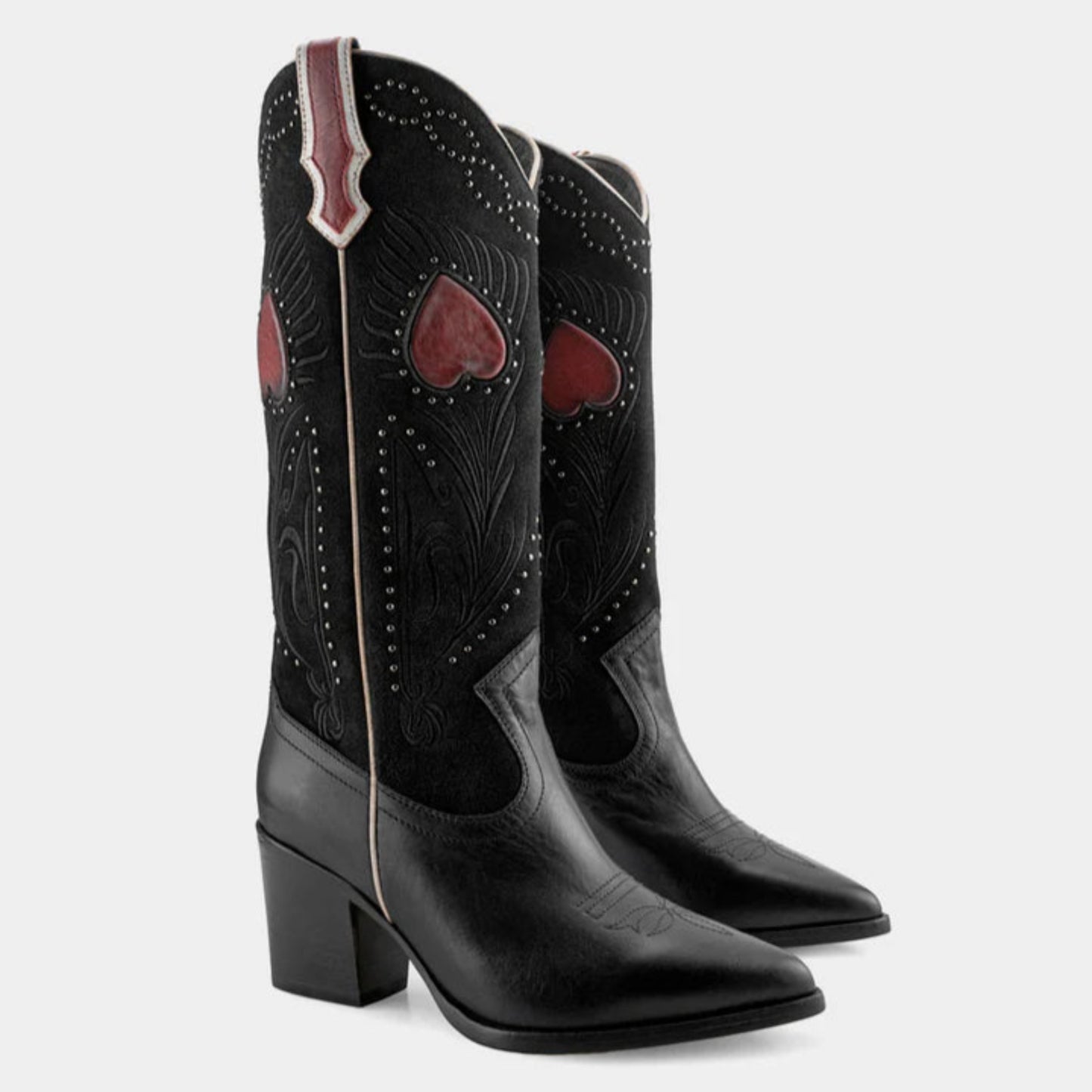 Dante | Women's Western Boots | Fiore Black Suede