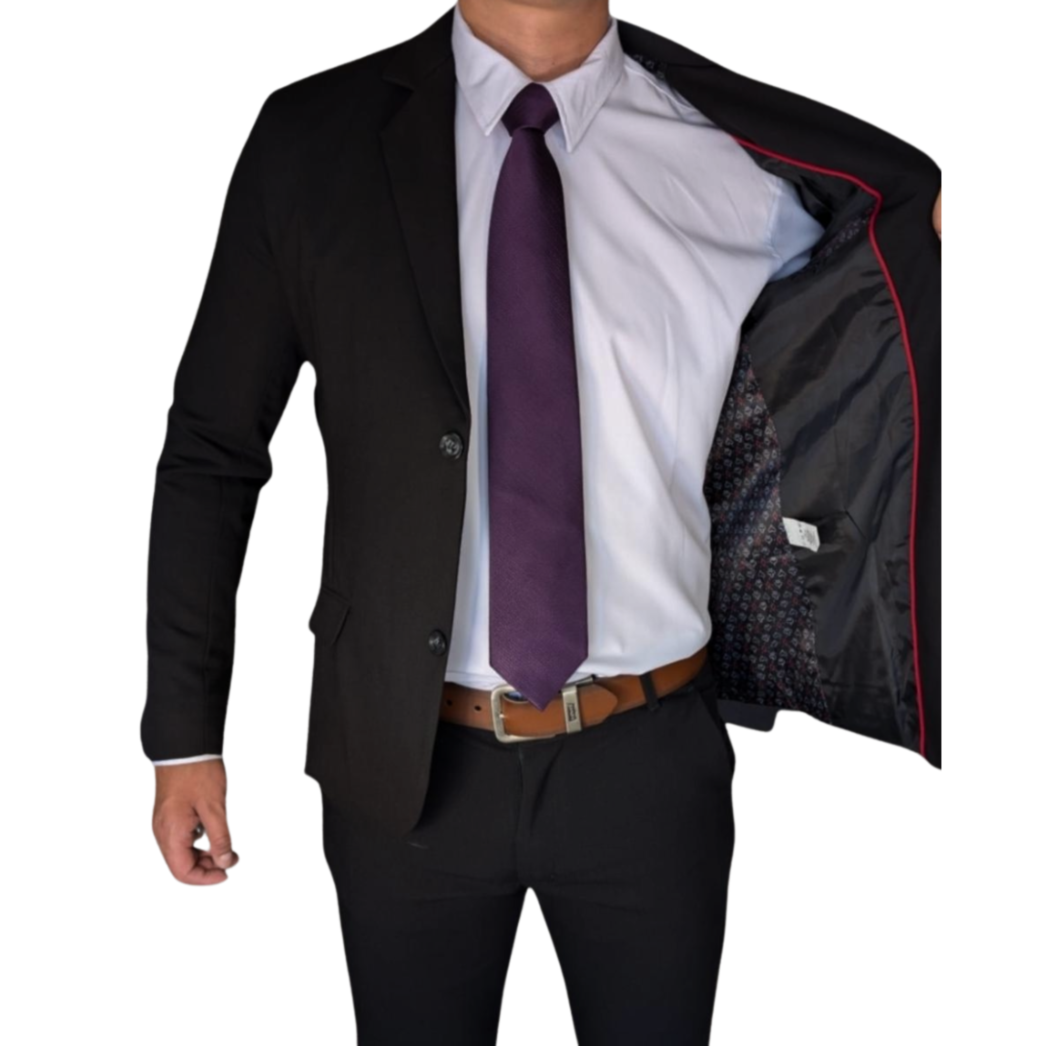 Kovx | Black Suit with Pants | Style 2206 | Slim Fit