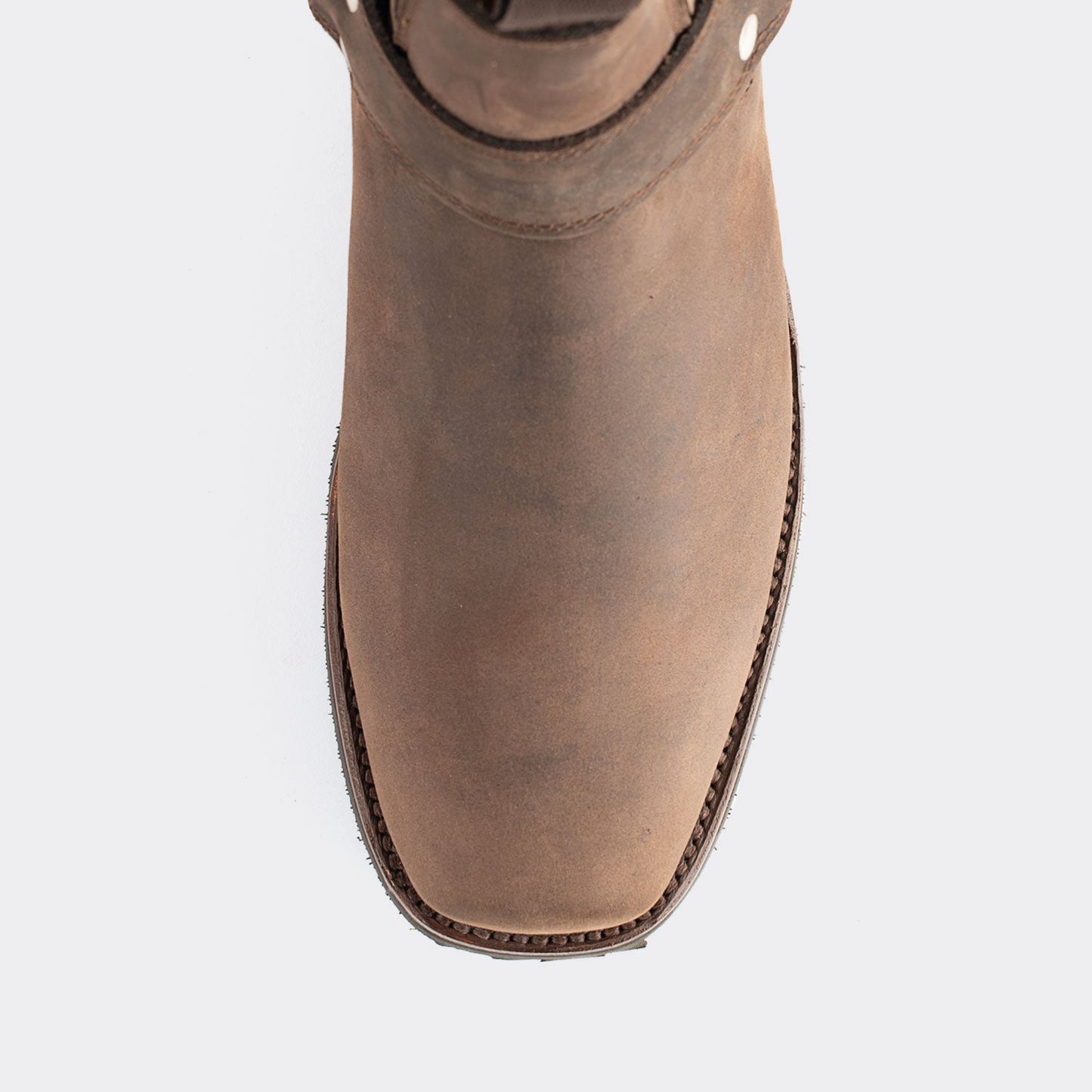 7 Leguas | Men's Leather Biker Short Boot with Rubber Sole Brown | 3600-AJ