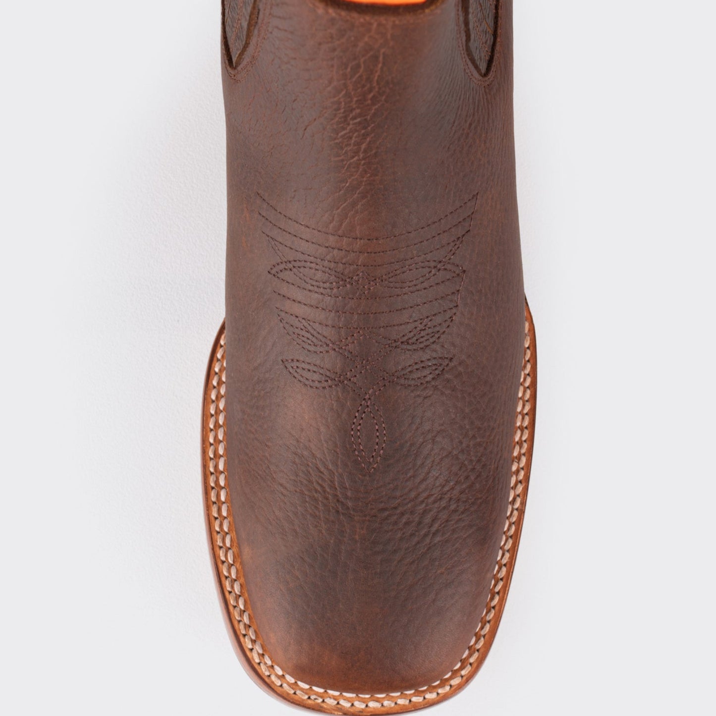 7 Leguas | Men's Leather Rodeo Short Boot with Leather Sole Brown | 3601-CE