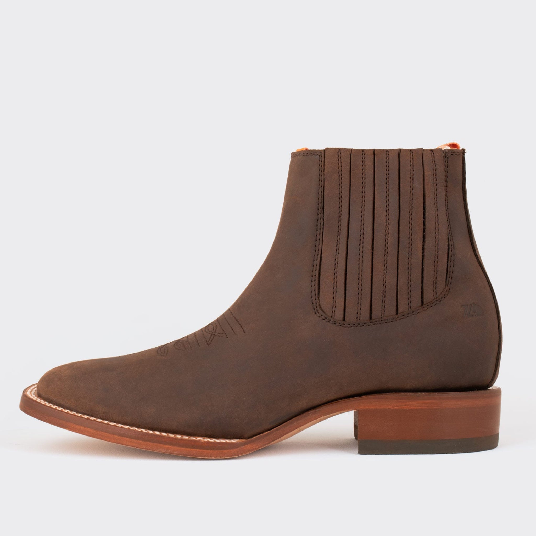 7 Leguas | Men's Leather Rodeo Short Boot with Leather Sole 3601-CD | Ocher