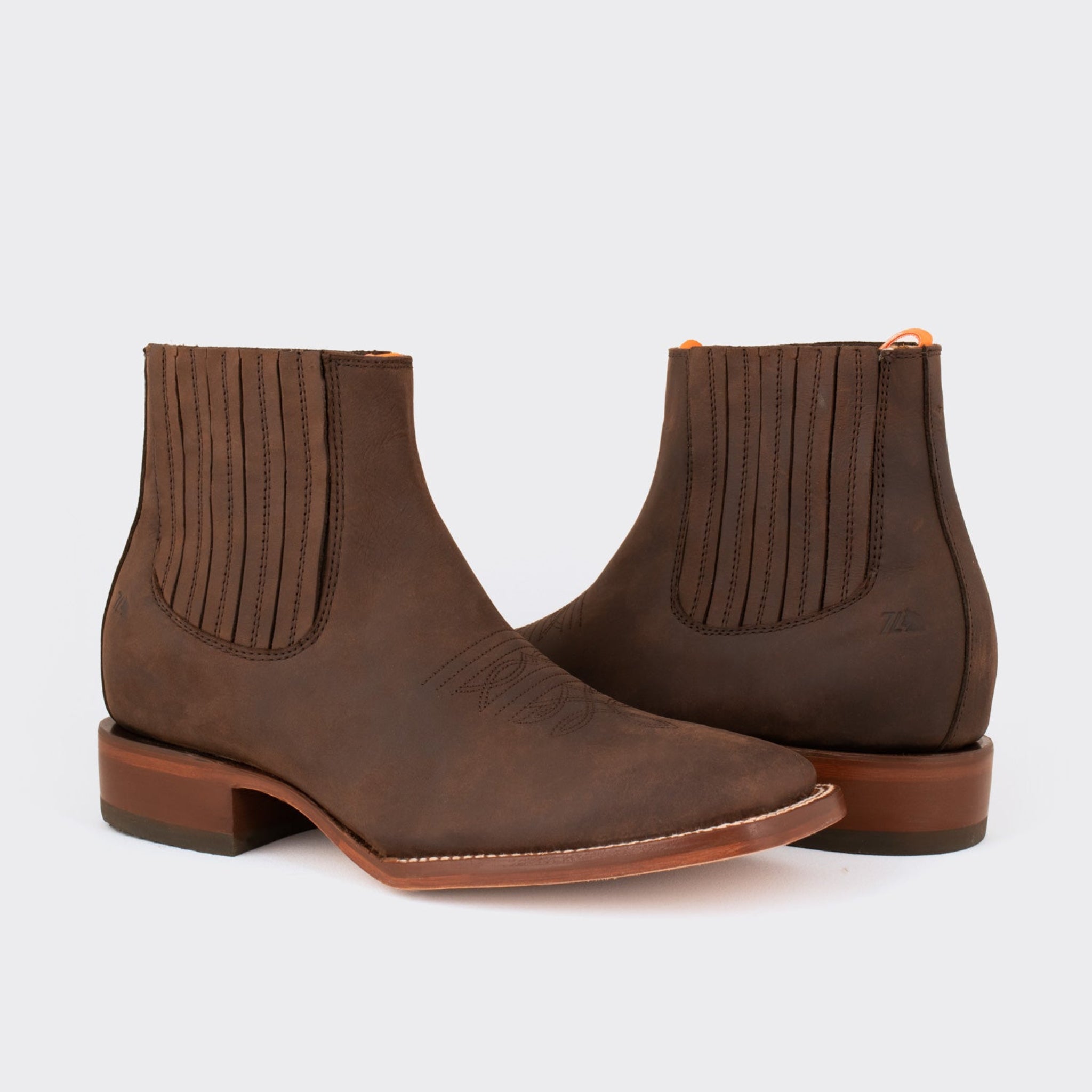 7 Leguas | Men's Leather Rodeo Short Boot with Leather Sole 3601-CD | Ocher