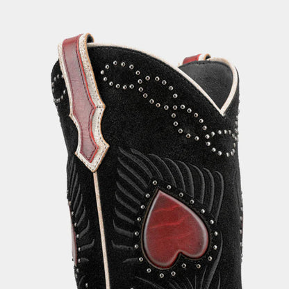 Dante | Women's Western Boots | Fiore Black Suede
